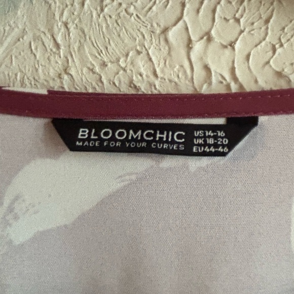 Bloomchic Burgundy Floral Dress size: 1X 14-16 - Picture 4 of 6